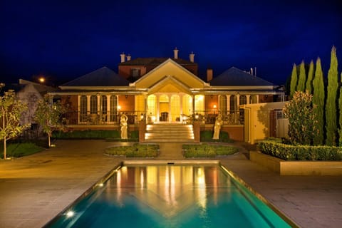 Facade/entrance, Night, Swimming pool