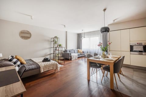 Bed, Kitchen or kitchenette, Living room, Photo of the whole room, Seating area, Dining area