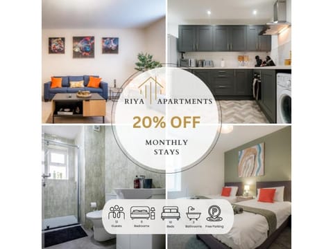 Contractors! Free parking, Wifi, 6 BDR, 10 Beds! House in Gateshead