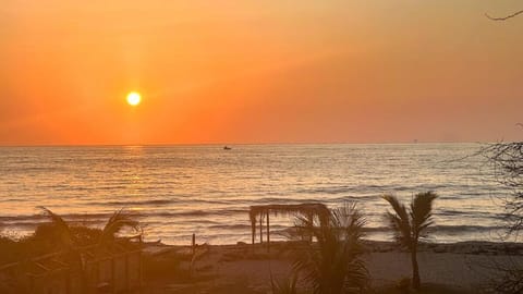 Beach, Sea view, Sunset