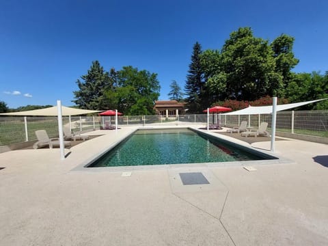 Property building, Living room, Swimming pool