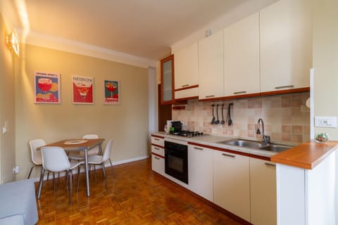 Kitchen or kitchenette, oven, stove