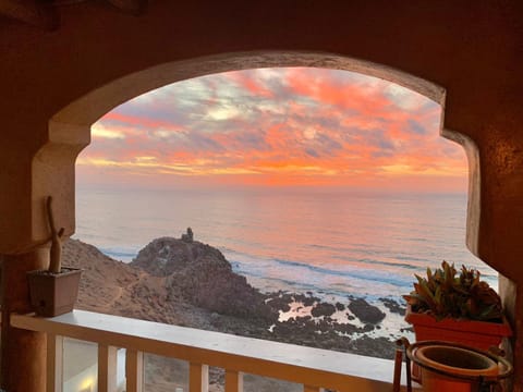 Natural landscape, View (from property/room), Balcony/Terrace, Mountain view, Sea view, Sunset