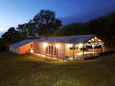 Property building, Night, Garden, Garden view
