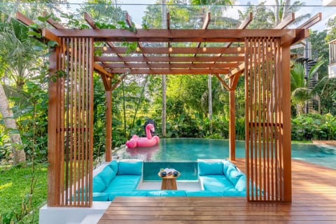 Patio, Day, Natural landscape, Garden, Garden view, Pool view, Swimming pool, sunbed