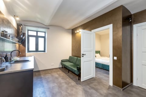 Bed, Kitchen or kitchenette, Photo of the whole room, Bedroom, kitchen