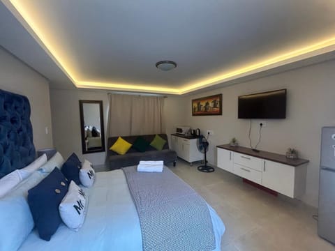 Communal lounge/ TV room, Bed, TV and multimedia, Living room, Photo of the whole room, Seating area, Bedroom