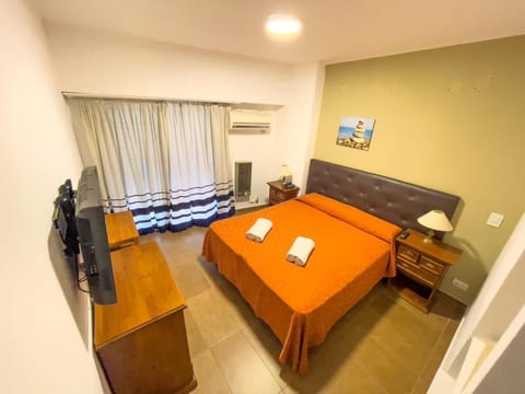 Bed, Photo of the whole room, Bedroom, towels, air conditioner