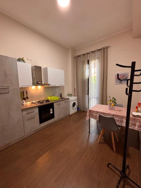 Kitchen or kitchenette, Dining area, oven, stove, washing machine