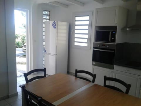 Dining area, oven, kitchen