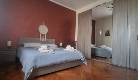 Bed, Photo of the whole room, Bedroom, towels, wardrobe