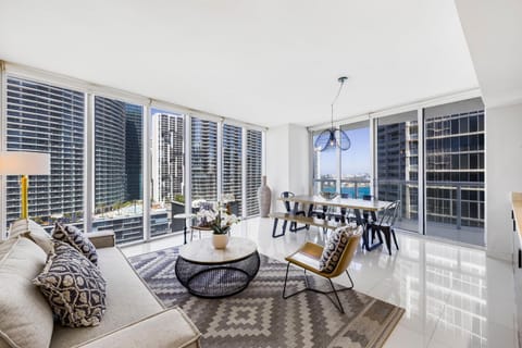 View (from property/room), Living room, Seating area, Dining area