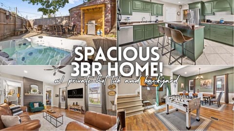 3BR Cozy Family Home with HotTub & Spacious Backyard House in Louisville