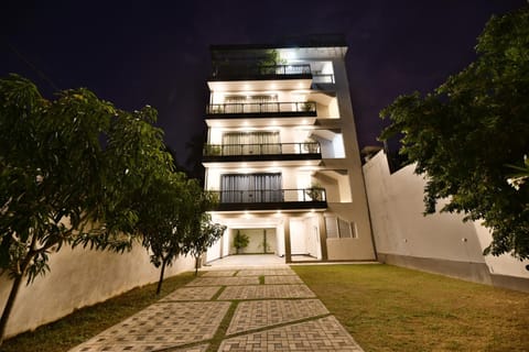 Property building, Night, Garden view