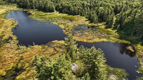 3 Secluded amazing spots on your own Private Pond House in Adirondack Mountains
