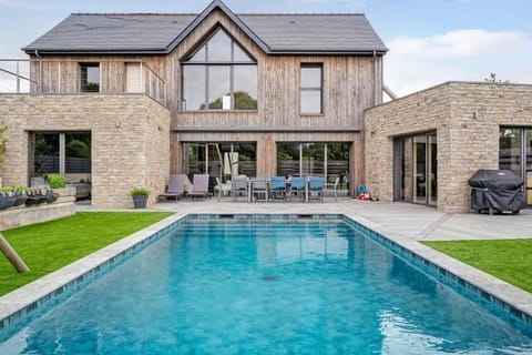 Property building, Living room, Swimming pool
