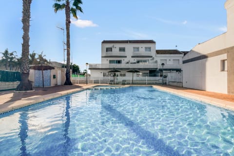 Property building, Living room, Swimming pool
