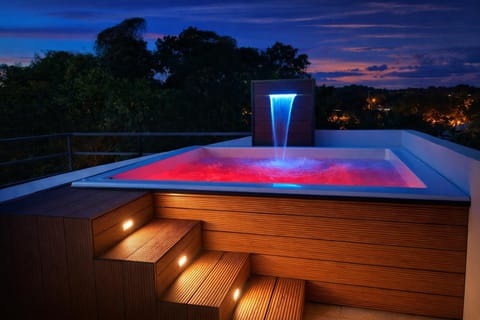 Night, Natural landscape, Pool view, Swimming pool