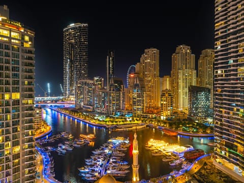 Night, Natural landscape, Bird's eye view, City view