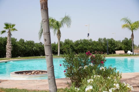 Natural landscape, Garden, Swimming pool, sunbed
