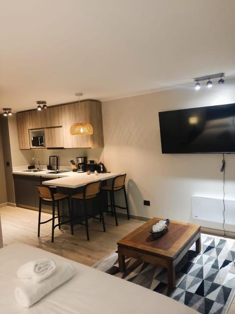 Kitchen or kitchenette, Living room