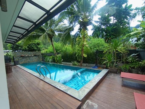 Patio, Natural landscape, Pool view, Swimming pool