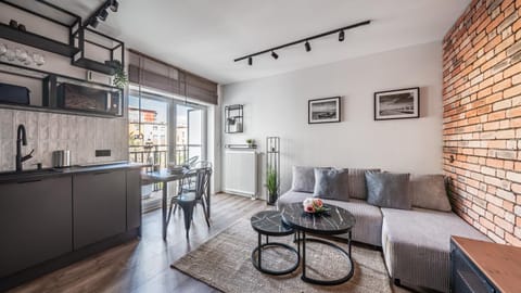 Kitchen or kitchenette, Living room, Seating area