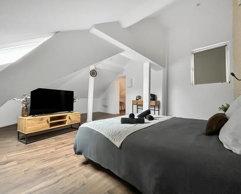 Bed, TV and multimedia, Photo of the whole room, Bedroom