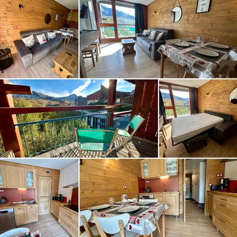 Bed, Natural landscape, View (from property/room), Balcony/Terrace, Kitchen or kitchenette, Living room, Photo of the whole room, Seating area, Dining area, Bedroom, Mountain view