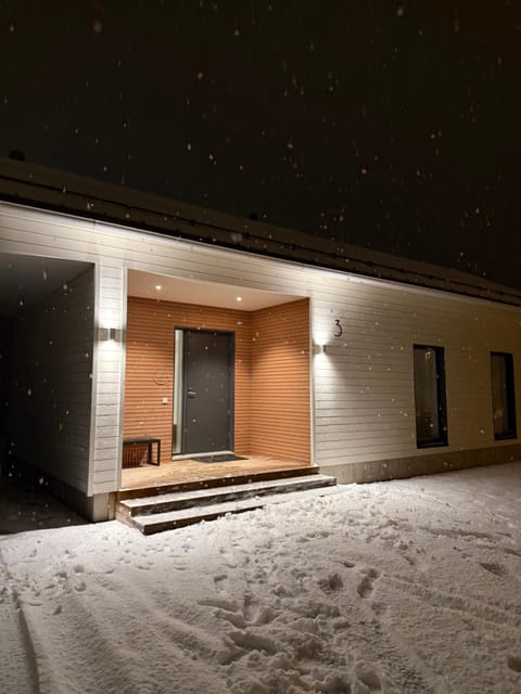 Property building, Night, Winter