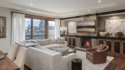 TV and multimedia, View (from property/room), Balcony/Terrace, fireplace