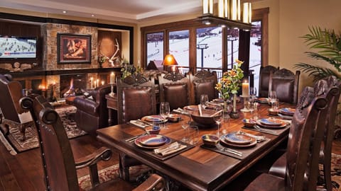 TV and multimedia, View (from property/room), Dining area, fireplace, furniture