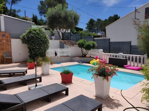 Property building, Living room, Swimming pool