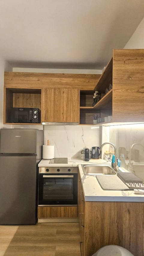 Kitchen or kitchenette, oven, stove