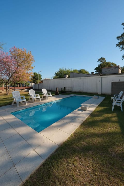 Spring, Garden, Pool view, Swimming pool, sunbed