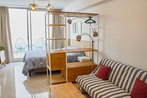 Bed, Living room, Photo of the whole room, Seating area, Bedroom