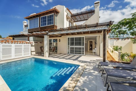 Property building, Living room, Swimming pool