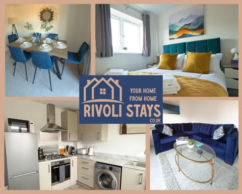 Property building, Communal lounge/ TV room, Bed, TV and multimedia, Kitchen or kitchenette, Living room, Photo of the whole room, Seating area, Dining area, Bedroom, oven, stove, toaster, washing machine