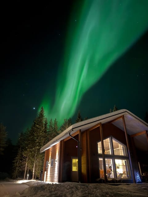 Property building, Night, Winter