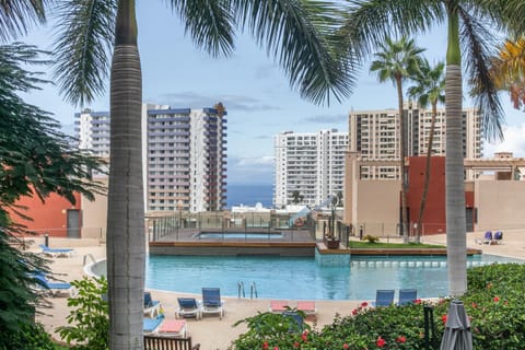 Property building, Living room, Swimming pool