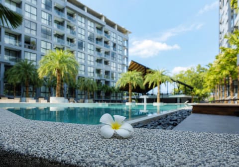 Property building, Pool view