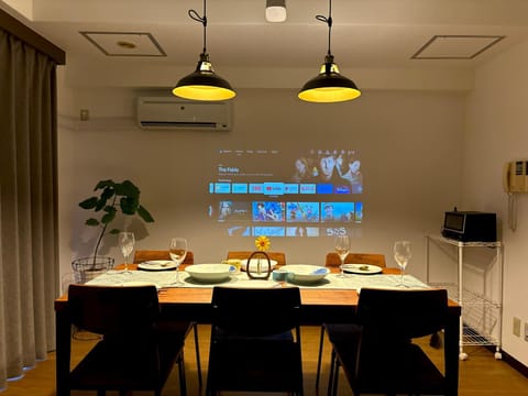 Dining area, air conditioner