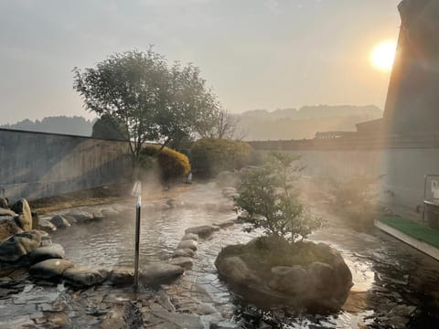 Day, Natural landscape, Sunrise, Sunset, Open Air Bath