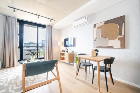 Living room, Seating area, Dining area, air conditioner