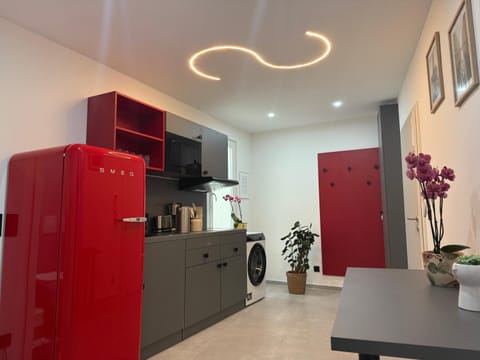 Coffee/tea facilities, Kitchen or kitchenette, minibar, stove, washing machine
