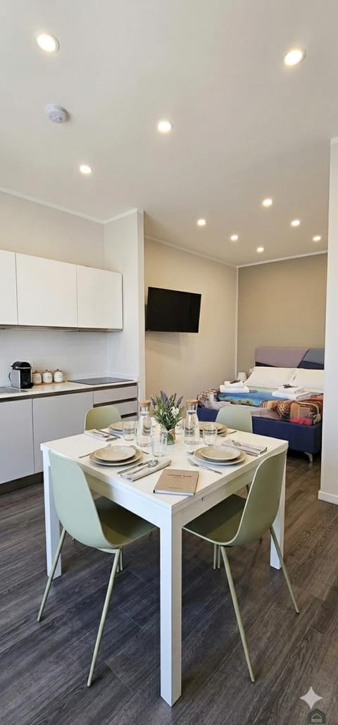 Bed, TV and multimedia, Kitchen or kitchenette, Photo of the whole room, Dining area, Bedroom