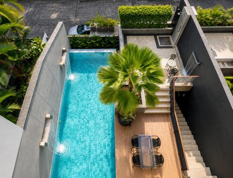 Pool view, sunbed