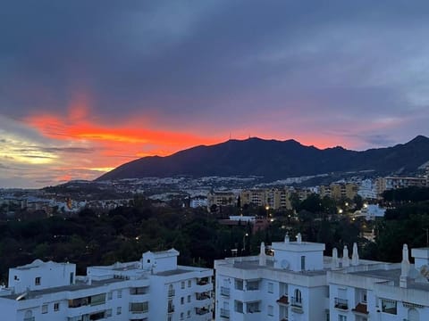 Skyline Studio Benalmádena stunning views Walking distance to the beach and seasonal pool Apartment in Benalmadena
