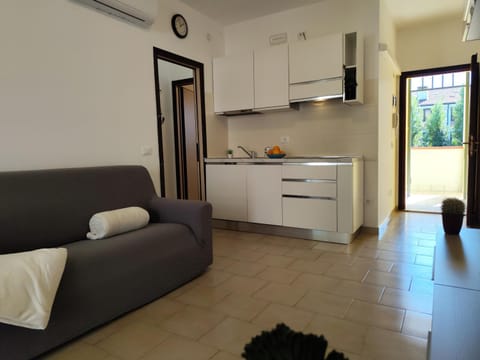 Living room, stove