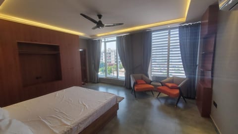 Bed, View (from property/room), Photo of the whole room, Bedroom, air conditioner